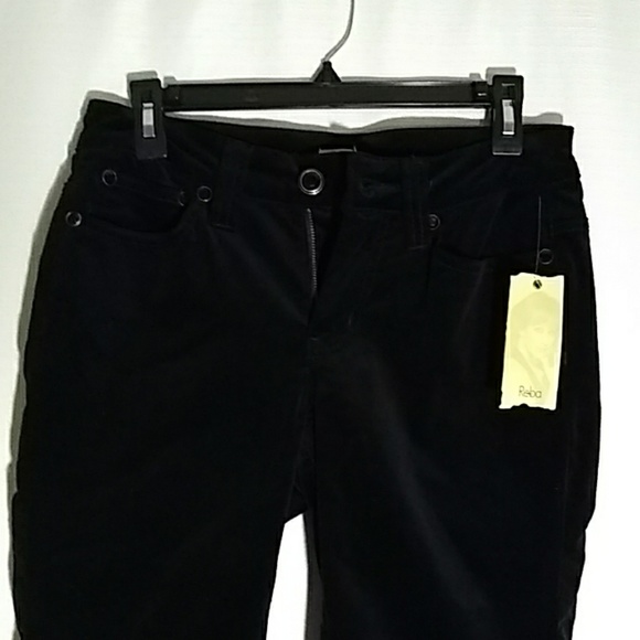Reba Black Velvet Women Jeans - Picture 4 of 8